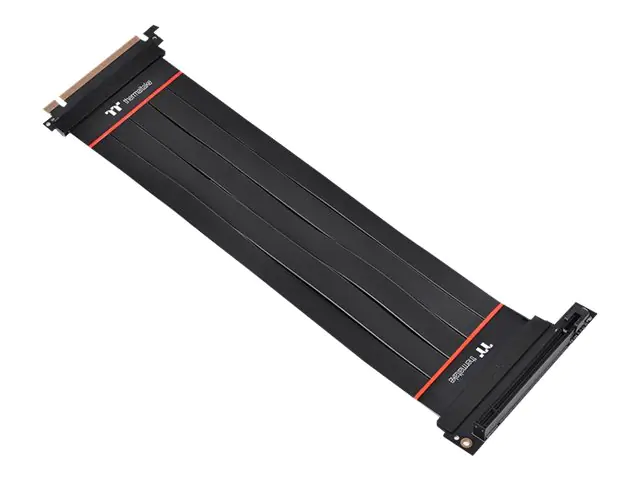Thermaltake TT Premium PCI-E 4.0 Extender - PCI Express x16 Kabel - 164 pin PCI Express (M) zu 164 pin PCI Express (W) gewinkelt - 30 cm - Schwarz
