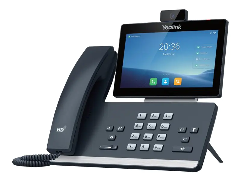 Yealink T58W - VoIP-Telefon mit Rufnummernanzeige - 10 Parteien Anruffunktion - SIP, SIP v2 - 16 Zeilen - Classic Gray - mit Yealink CAM50 Kamera