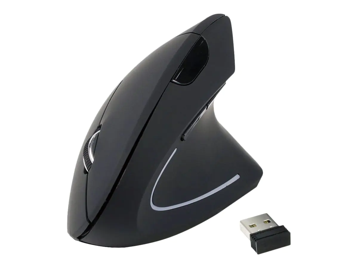 equip 245110 - Vertikale Maus - ergonomisch - Für Rechtshänder - kabellos - 2.4 GHz - kabelloser Empfänger (USB) - Schwarz equip 245110 - Vertikale Maus - ergonomisch - Für Rechtshänder - kabellos - 2.4 GHz - kabelloser Empfänger (USB) - Schwarz