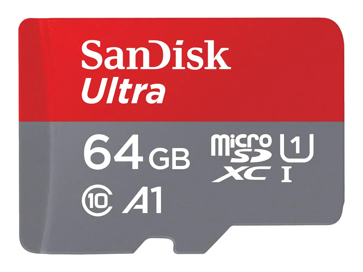 SanDisk Ultra - Flash-Speicherkarte (microSDXC-an-SD-Adapter SDSQUAR-064G-GN6MA