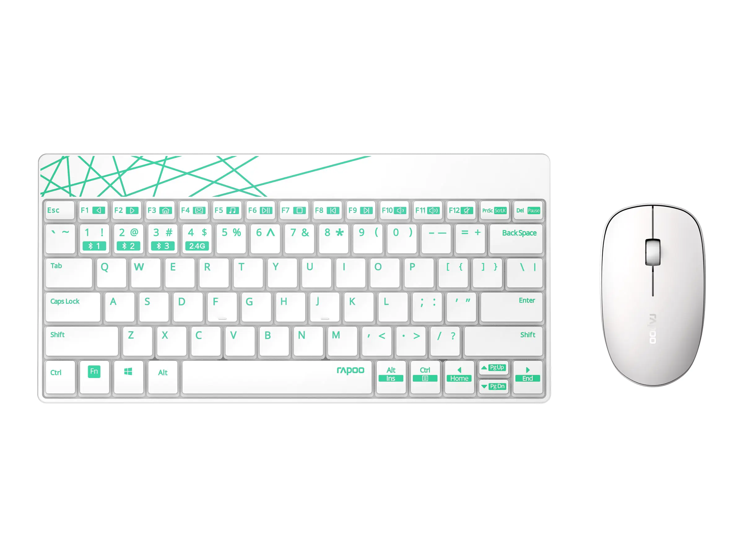 Rapoo 8000M - Tastatur-und-Maus-Set - kabellos