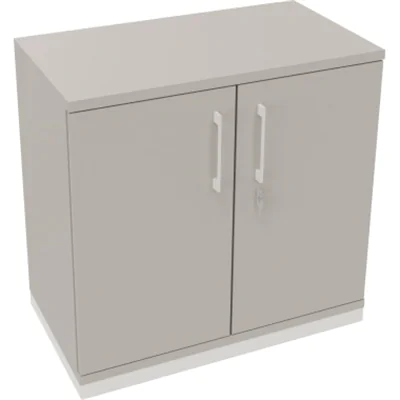 Flügeltürenschrank 2OH B800xT442xH781 ws/Lichtgrau