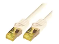 M-CAB RAW - Netzwerkkabel - RJ-45 (M) zu RJ-45 (M) - 50 cm - SFTP, PiMF - CAT 7 - halogenfrei, geformt, ohne Haken - weiß