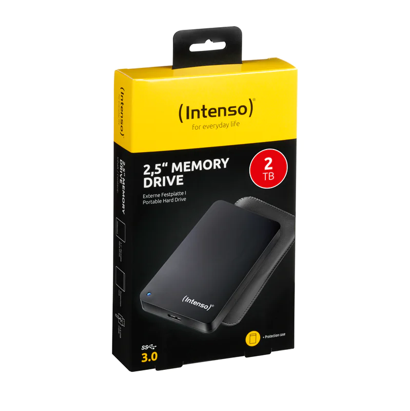 Intenso Memory Drive - Festplatte - 2 TB - extern (tragbar) - 2.5" (6.4 cm) - USB 3.0 - 5400 rpm - Puffer: 8 MB - Schwarz Intenso Memory Drive - Festplatte - 2 TB - extern (tragbar) - 2.5" (6.4 cm) - USB 3.0 - 5400 rpm - Puffer: 8 MB - Schwarz
