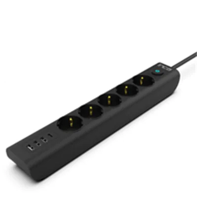 Cian Technology GmbH Inca IPW-44TU, 5 AC-Ausgänge, Typ A, Typ C, 230 V, 3680 W, 16 A, Schwarz