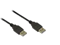 Good Connections Anschlusskabel USB 2.0 Stecker A an Stecker A - schwarz - 1,8m