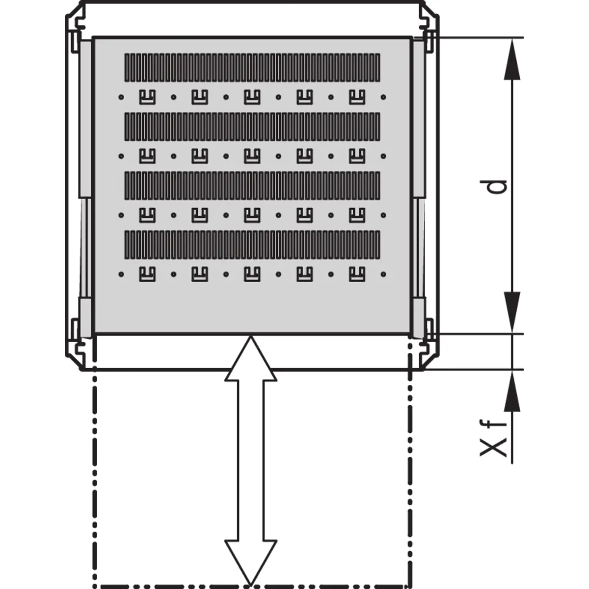 SCHROFF 19"FACHB.TELE.2HE 900T 7021 27230-108 - Rack-Zubehör