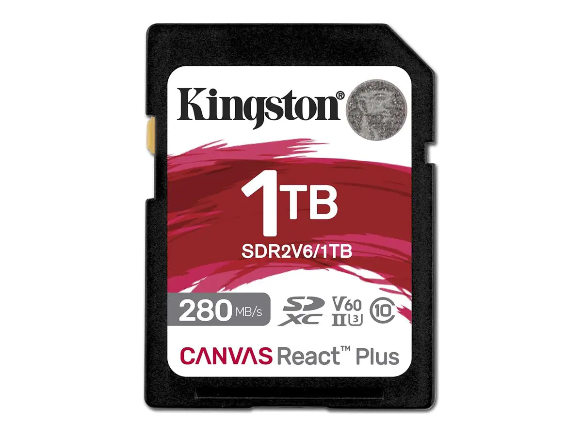 Kingston Canvas React Plus - Flash-Speicherkarte - 1 TB - Video Class V60 / UHS-II U3 / Class10 - SDXC UHS-II