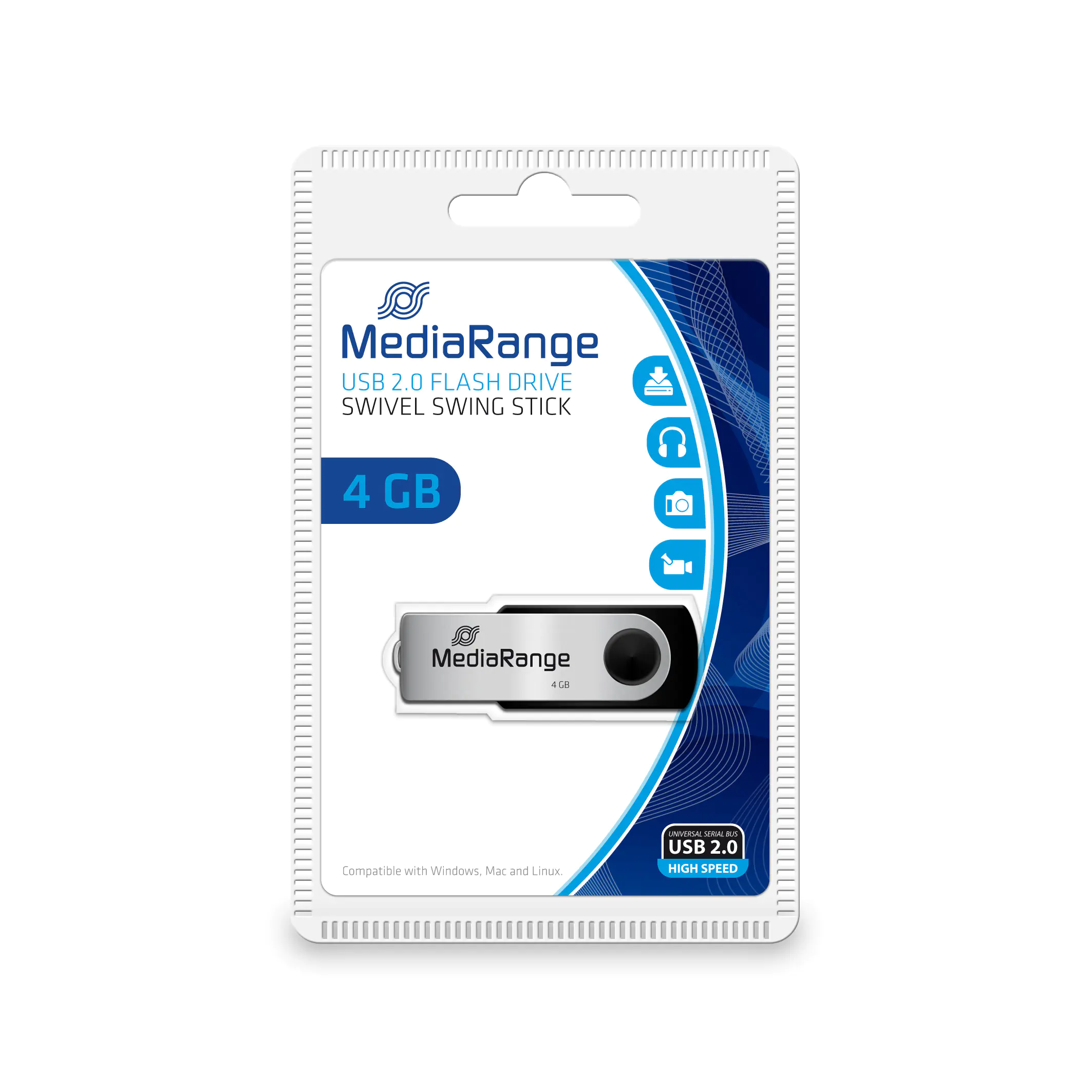 MediaRange USB Flexi-Drive - USB-Flash-Laufwerk - 4 GB - USB 2.0 MediaRange USB Flexi-Drive - USB-Flash-Laufwerk - 4 GB - USB 2.0