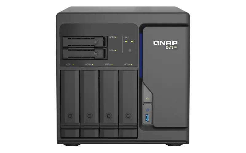 QNAP TS-H686-D1602-8G - NAS-Server - 6 Schächte - SATA 6Gb/s - RAID RAID 0, 1, 5, 6, 10, 50, 60, JBOD - RAM 8 GB - 2.5 Gigabit Ethernet - iSCSI Support