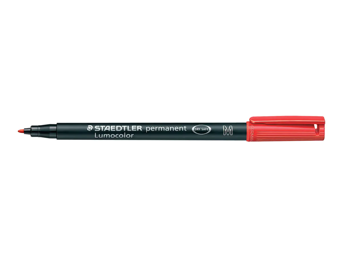 STAEDTLER Lumocolor - Filzstift - permanent - Schwarz, Rot, Blau, Grün, Orange, braun - 1 mm - Mittel (Packung mit 6) 317 WP6