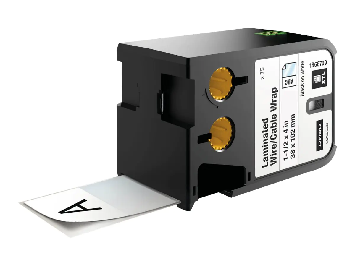 DYMO XTL - Polyester - permanenter Klebstoff - Schwarz auf Weiß - 38 x 102 mm 75 Etikett(en) Band - für XTL 500