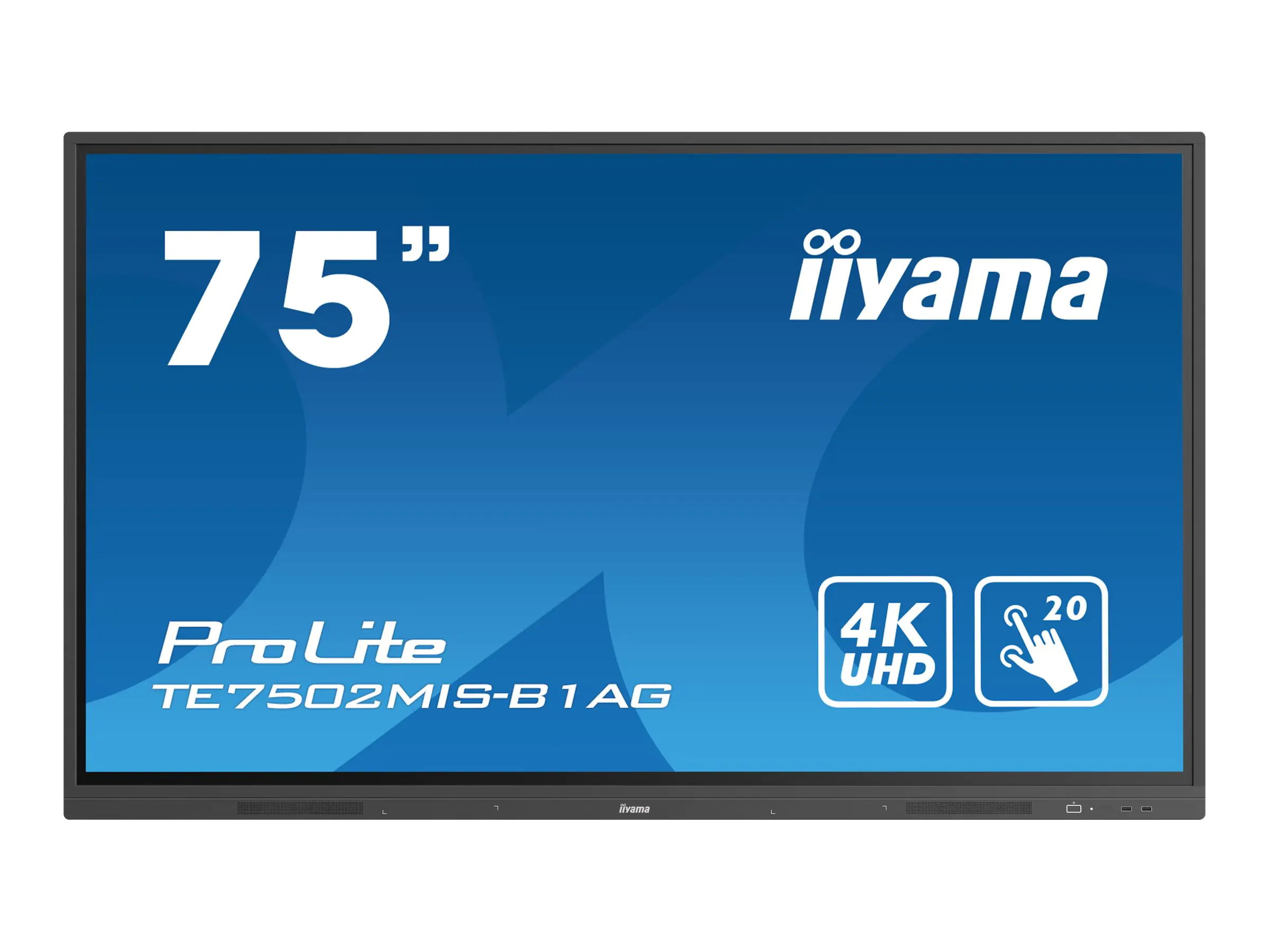 Iiyama ProLite TE7502MIS-B1AG - 190 cm (75") Diagonalklasse LCD-Display mit LED-Hintergrundbeleuchtung - interaktive Digital Signage - mit Integrierter Media-Player und Touchscreen (Multi-Touch) - Android - 4K UHD (2160p) 3840 x 2160 - Schwarz, Matte