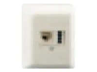 ZE-KOM Kombidose IAE/UAE 8(6)-TAE 6 F+N - Wanddose - TAE-F+N, RJ-45 (6-polig)