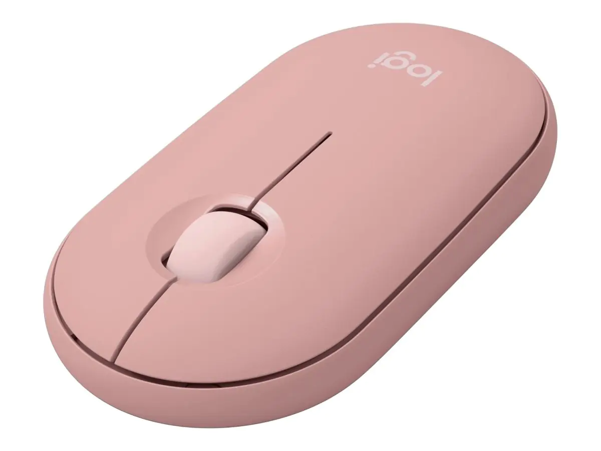 Logitech Pebble Mouse 2 M350s - Maus - optisch - 3 Tasten - kabellos - Bluetooth 5.2 LE - Tonal Rose
