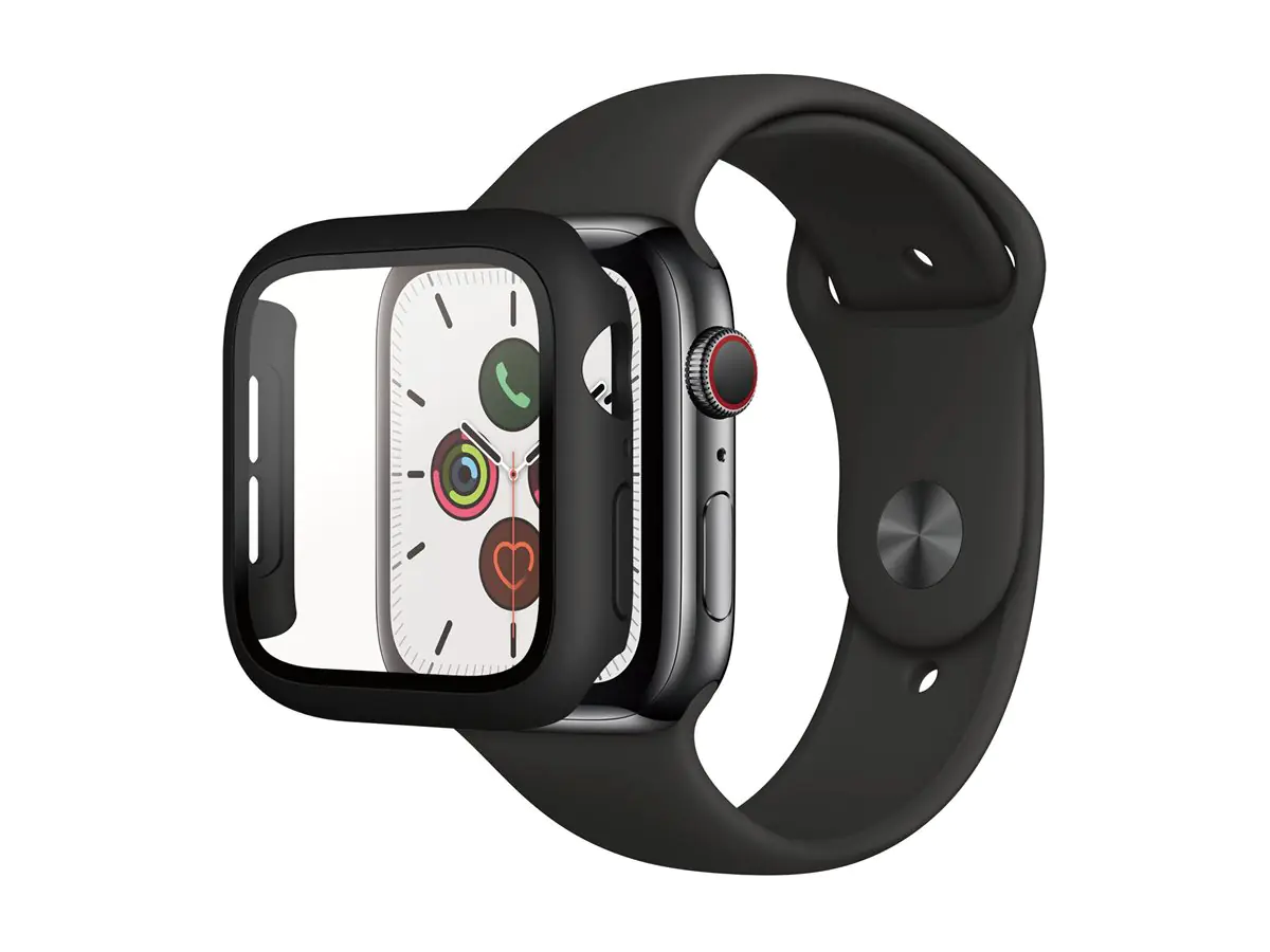 PanzerGlass Bildschirmschutz für Smartwatch - komplettes Gehäuse - Glas - Schwarz - für Apple Wa