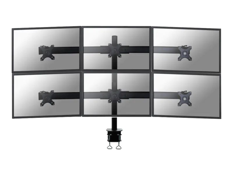 NewStar FPMA-D700D6 - Befestigungskit - für 6 LCD-Displays (full-motion) - Schwarz - Bildschirmgröße: 48.3-68.6 cm (19"-27") - Klemmmontage, Tischmontage