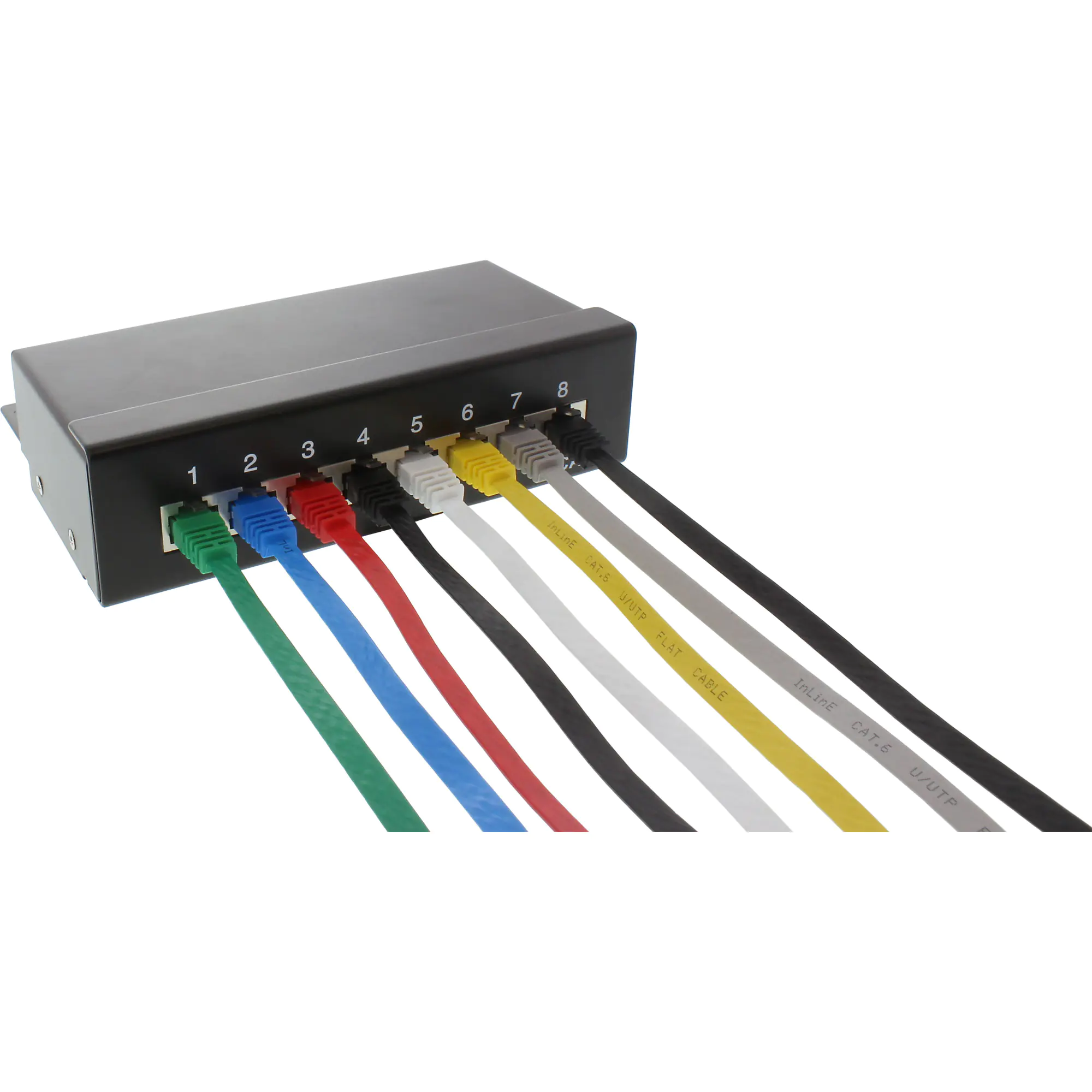 InLine - Patch-Kabel - RJ-45 (M) zu RJ-45 (M) - 5 m - UTP - CAT 6 - flach - weiß