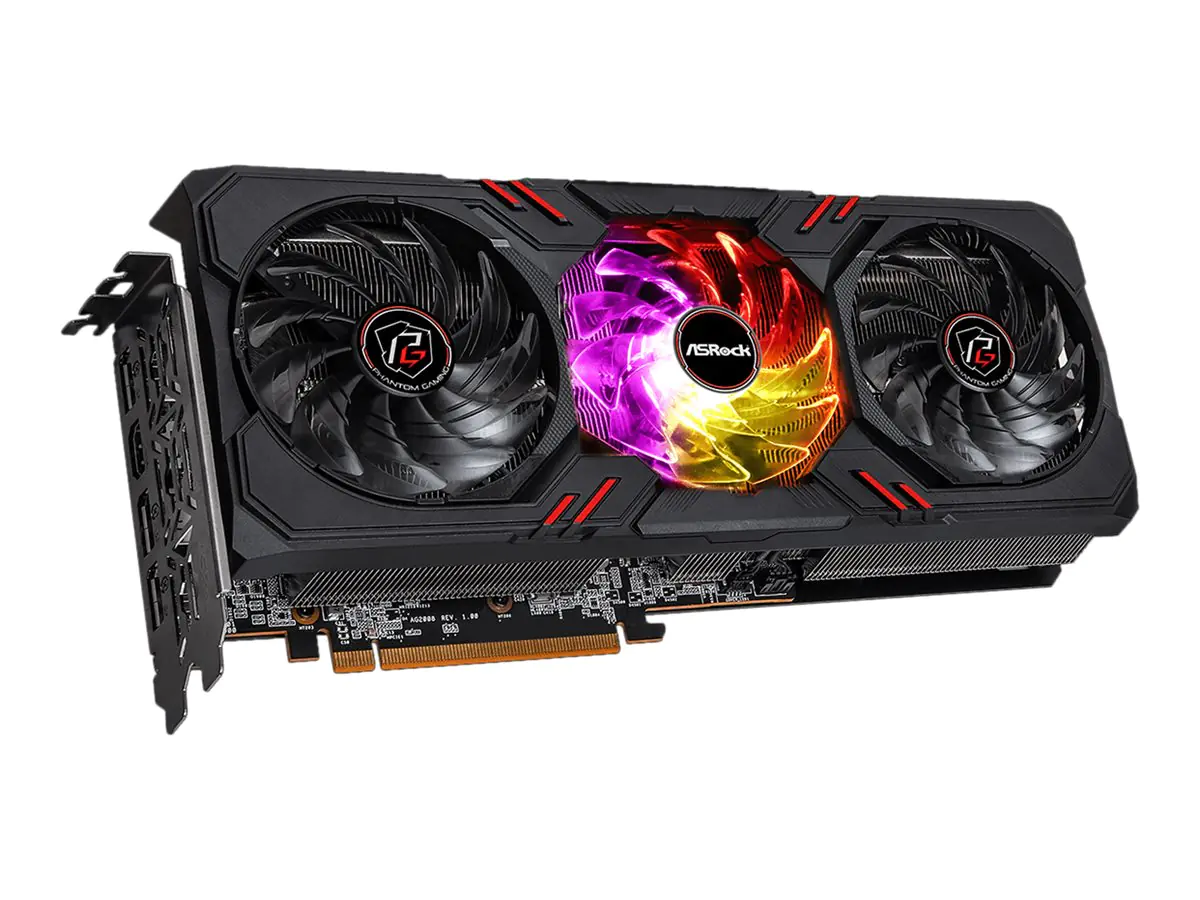 ASRock Phantom Gaming D Radeon RX 6600 XT 8GB OC - Grafikkarten - Radeon RX 6600 XT - 8 GB GDDR6 - PCIe 4.0 - HDMI, 3 x DisplayPort