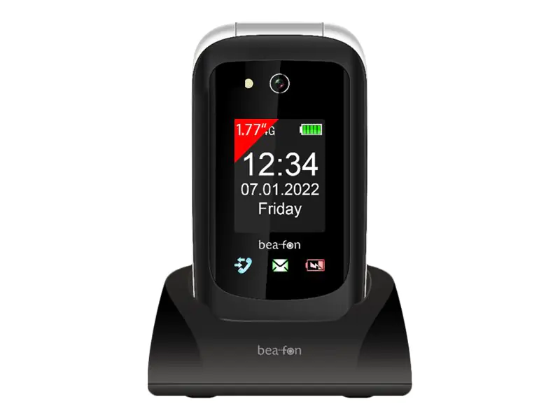 Bea-fon Silver Line SL720i - 4G Feature Phone - microSD slot - LCD-Anzeige - 240 x 320 Pixel - rear camera 0,3 MP - schwarz-silbern