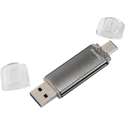 Hama USB-Stick FlashPen Laeta Twin 00123925 32GB 10MB/s USB 2.0 grau Hama USB-Stick FlashPen Laeta Twin 00123925 32GB 10MB/s USB 2.0 grau