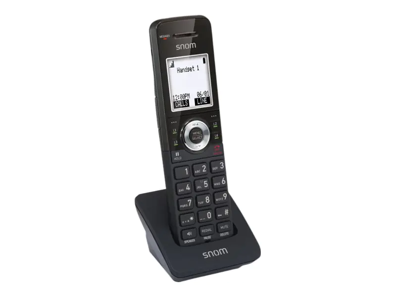 snom M10 SC - Schnurloses Erweiterungshandgerät mit Rufnummernanzeige - DECT - dreiweg Anruffunktion - Schwarz