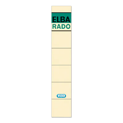 ELBA Spine Label for Lever Arch Files 190 x 34 mm Buff, Mehrfarbig, 10 Blätter, 34 mm, 190 mm, 10 Stück(e) 100420941
