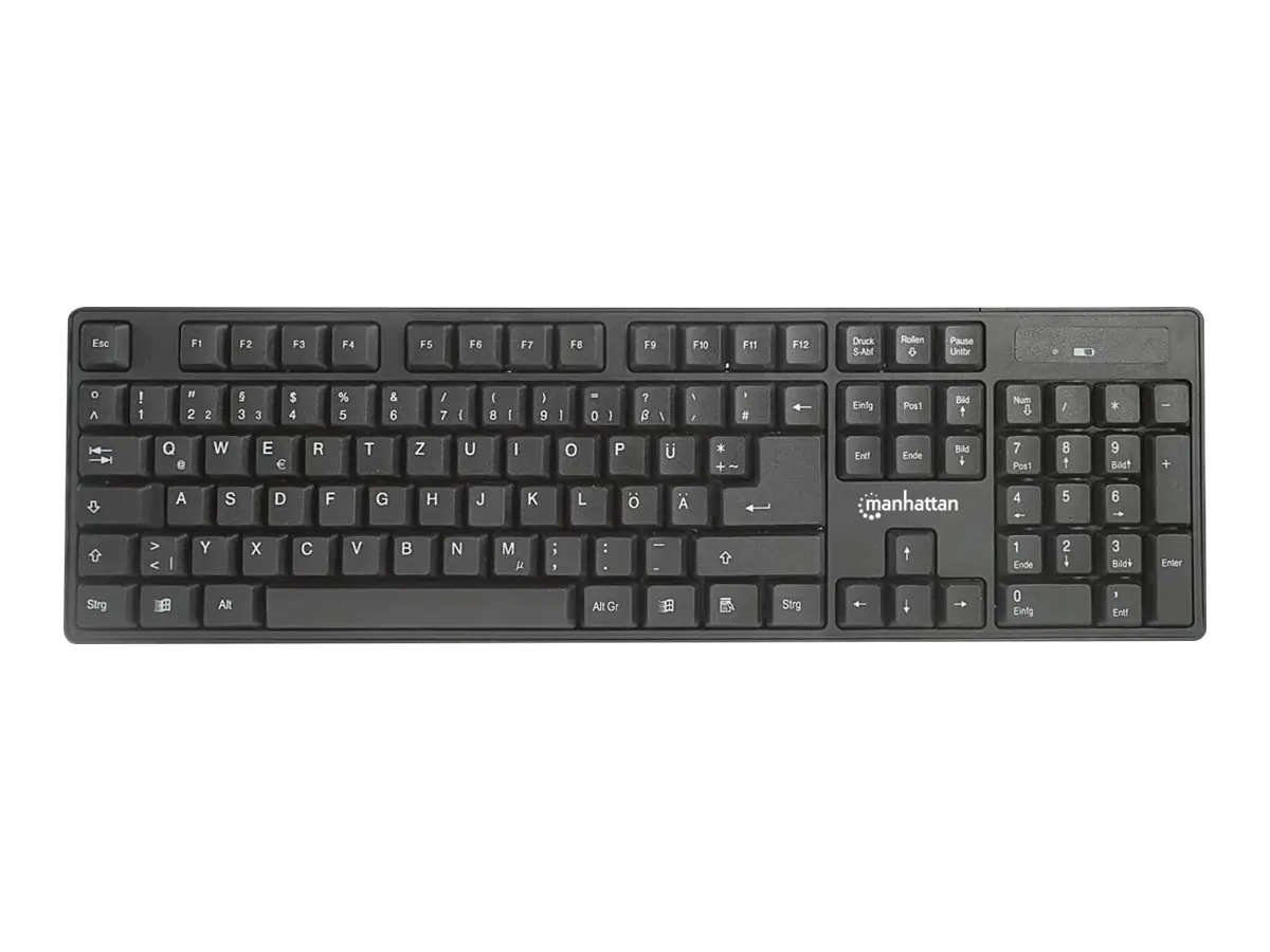 Manhattan - Tastatur-und-Maus-Set - kabellos - 2.4 GHz - QWERTZ - Deutsch - Schwarz - Farbbox Manhattan - Tastatur-und-Maus-Set - kabellos - 2.4 GHz - QWERTZ - Deutsch - Schwarz - Farbbox
