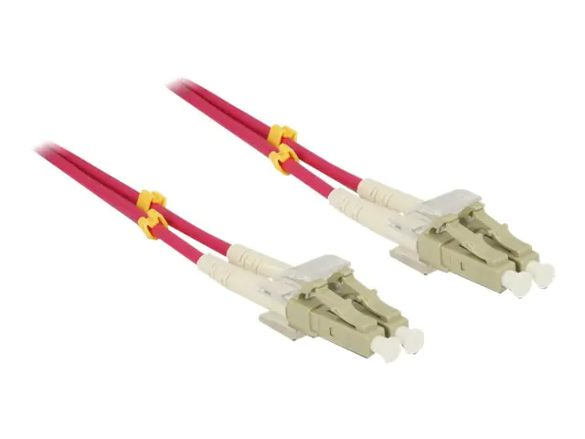 Delock - Netzwerkkabel - LC Multi-Mode (M) zu LC Multi-Mode (M) - 10 m - Glasfaser - 50/125 Mikrometer - OM4 - halogenfrei - violett