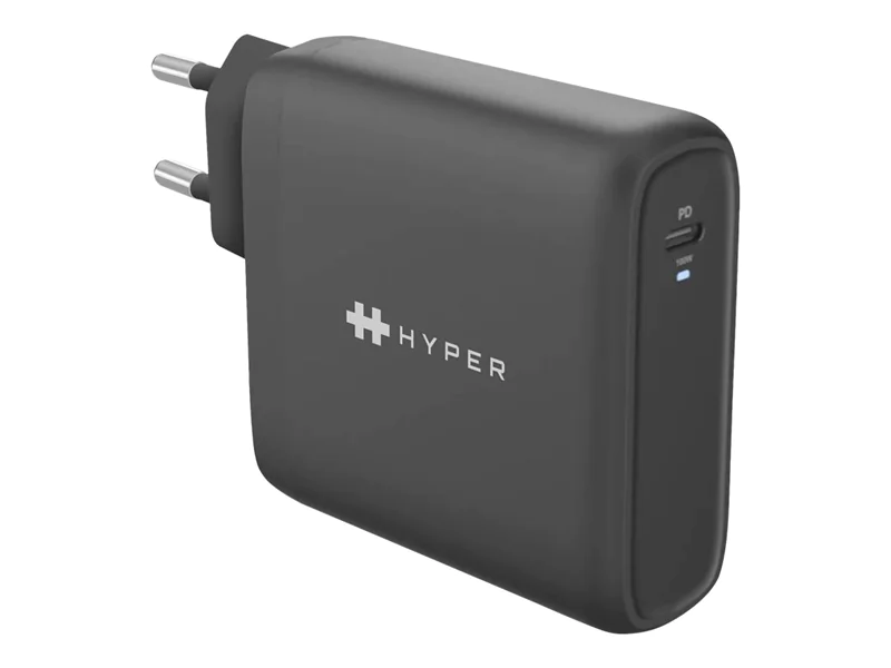 HyperJuice - Netzteil - Wechselstrom 100-240 V - 100 Watt - Ausgangsanschlüsse: 1 - Europa - Schwarz - für Google Chromebook