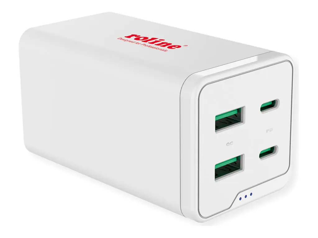 ROTRONIC-SECOMP Roline - Netzteil - 120 Watt - 5 A - QC 3.0, PD - 4 Ausgabeanschlussstellen (2 x 24-poliger USB-C (PD) 19.11.1056