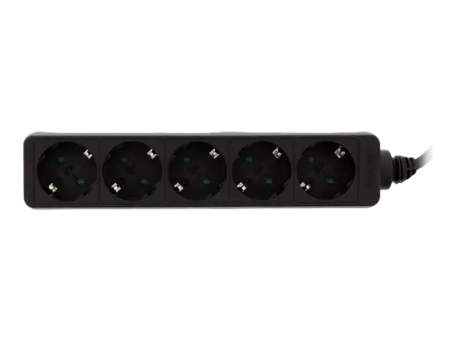 InLine Steckdosenleiste - 5-fach Schutzkontakt - schwarz - 1,5m 16451E