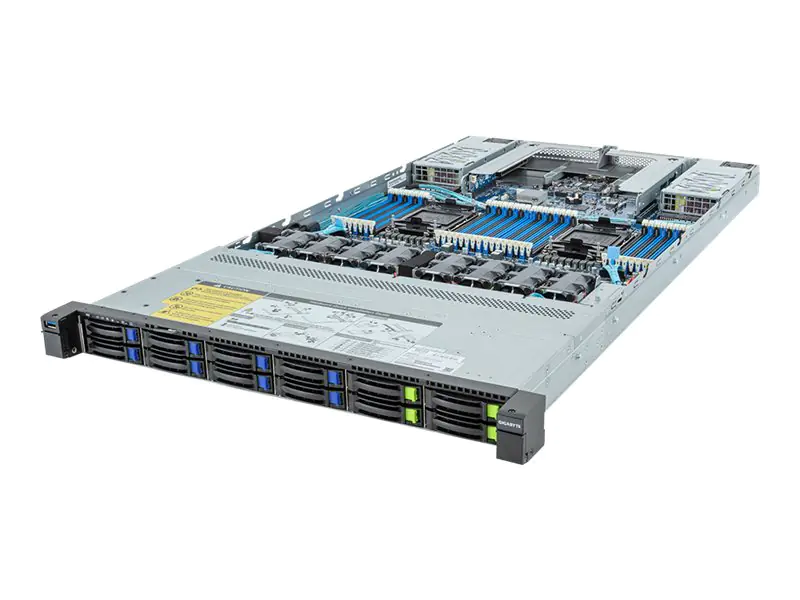 Gigabyte R183-S92 (rev. AAD2) - Server - Rack-Montage - 1U - zweiweg - keine CPU - RAM 0 GB - SATA/PCI Express - Hot-Swap 6.4 cm (2.5") 6NR183S92DR000AAD2
