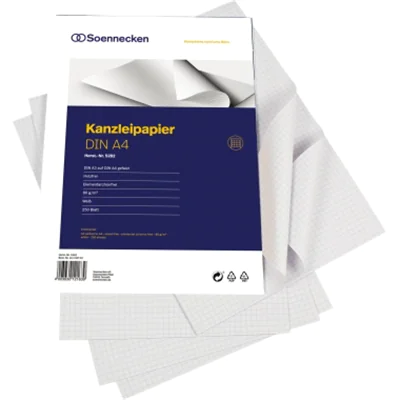Soennecken Kanzleipapier 5282 A3/A4 o. Korrekturrand kar. 250 Bl./Pack. Soennecken Kanzleipapier 5282 A3/A4 o. Korrekturrand kar. 250 Bl./Pack.