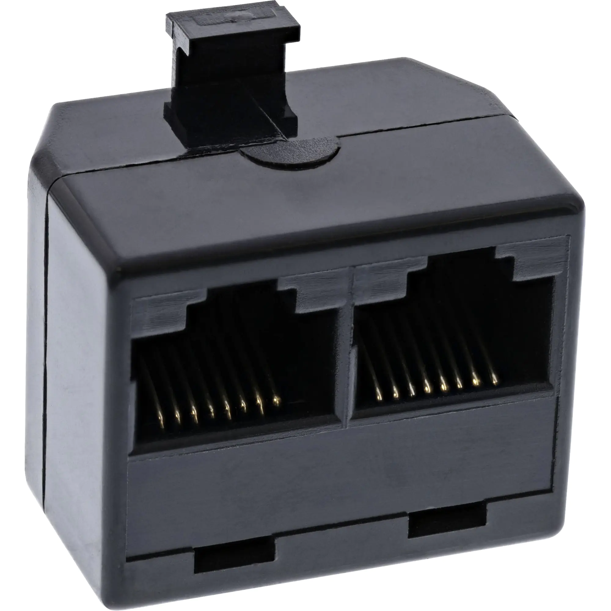 InLine ISDN Verteiler - 1x RJ45 Stecker an 2x RJ45 Buchse - ohne Endwiderstand 69934