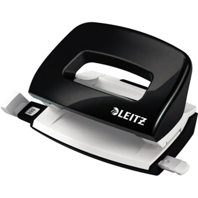 Leitz Locher NeXXt WOW Mini 8 cm 10 Bl. (80 g/m²) mit Anschlagschiene schwarz Leitz Locher NeXXt WOW Mini 8 cm 10 Bl. (80 g/m²) mit Anschlagschiene schwarz