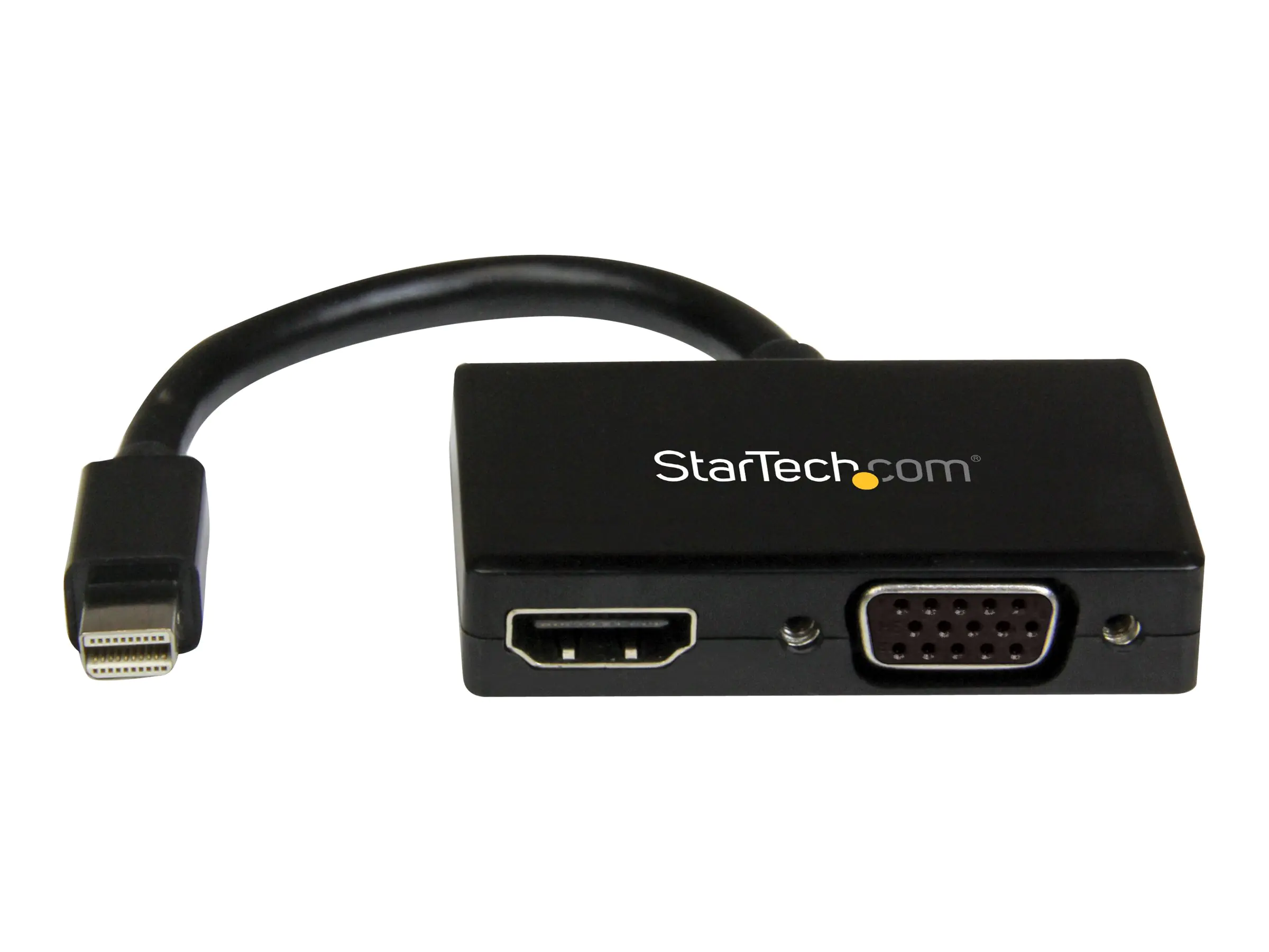 StarTech Reise A/V Adapter: 2-in-1 Mini DisplayPort auf HDMI oder VGA Konverter - mDP zu HDMI / VGA Adapter im kompakten Design - Videokonverter - DisplayPort - HDMI, VGA - Schwarz StarTech Reise A/V Adapter: 2-in-1 Mini DisplayPort auf HDMI oder VGA Konverter - mDP zu HDMI / VGA Adapter im kompakten Design - Videokonverter - DisplayPort - HDMI, VGA - Schwarz