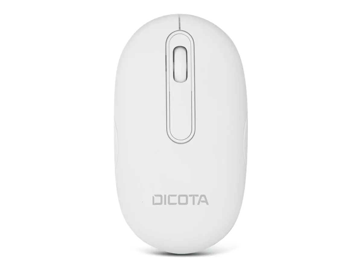 Dicota DESKTOP - Maus - rechts- und linkshändig - optisch - 3 Tasten - kabellos - 2.4 GHz, Bluetooth - kabelloser Empfänger (USB) - weiß Dicota DESKTOP - Maus - rechts- und linkshändig - optisch - 3 Tasten - kabellos - 2.4 GHz, Bluetooth - kabelloser Empfänger (USB) - weiß