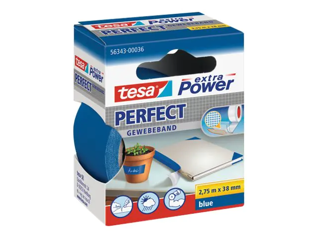 tesa Gewebeband extra Power Perfect 56343-00036 38mmx2,75m blau