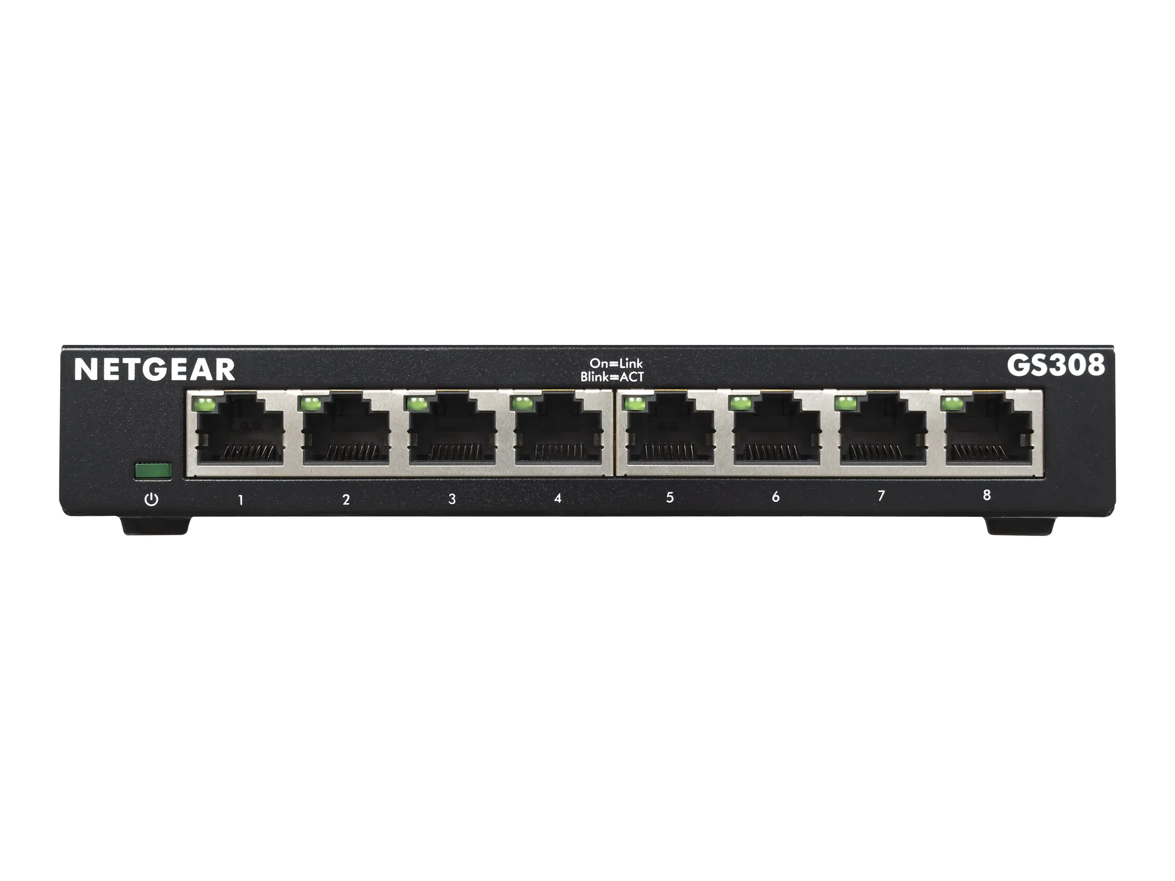 NETGEAR GS308v3 - Switch - unmanaged - 8 x 10/100/1000 - Desktop, wandmontierbar NETGEAR GS308v3 - Switch - unmanaged - 8 x 10/100/1000 - Desktop, wandmontierbar
