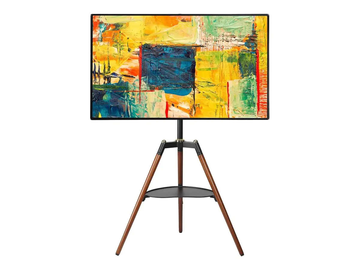 Techly ICA-TR58 - Aufstellung - Stativ - für Flachbildschirm - mit Regal - Stahl, Kunststoff,