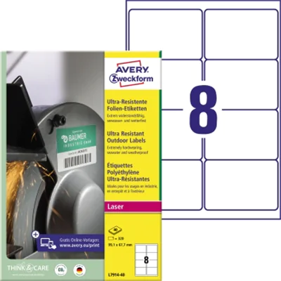 Avery Zweckform Etikett L7914-40 99,1,x67,7mm ws 320 St./Pack. Avery Zweckform Etikett L7914-40 99,1,x67,7mm ws 320 St./Pack.