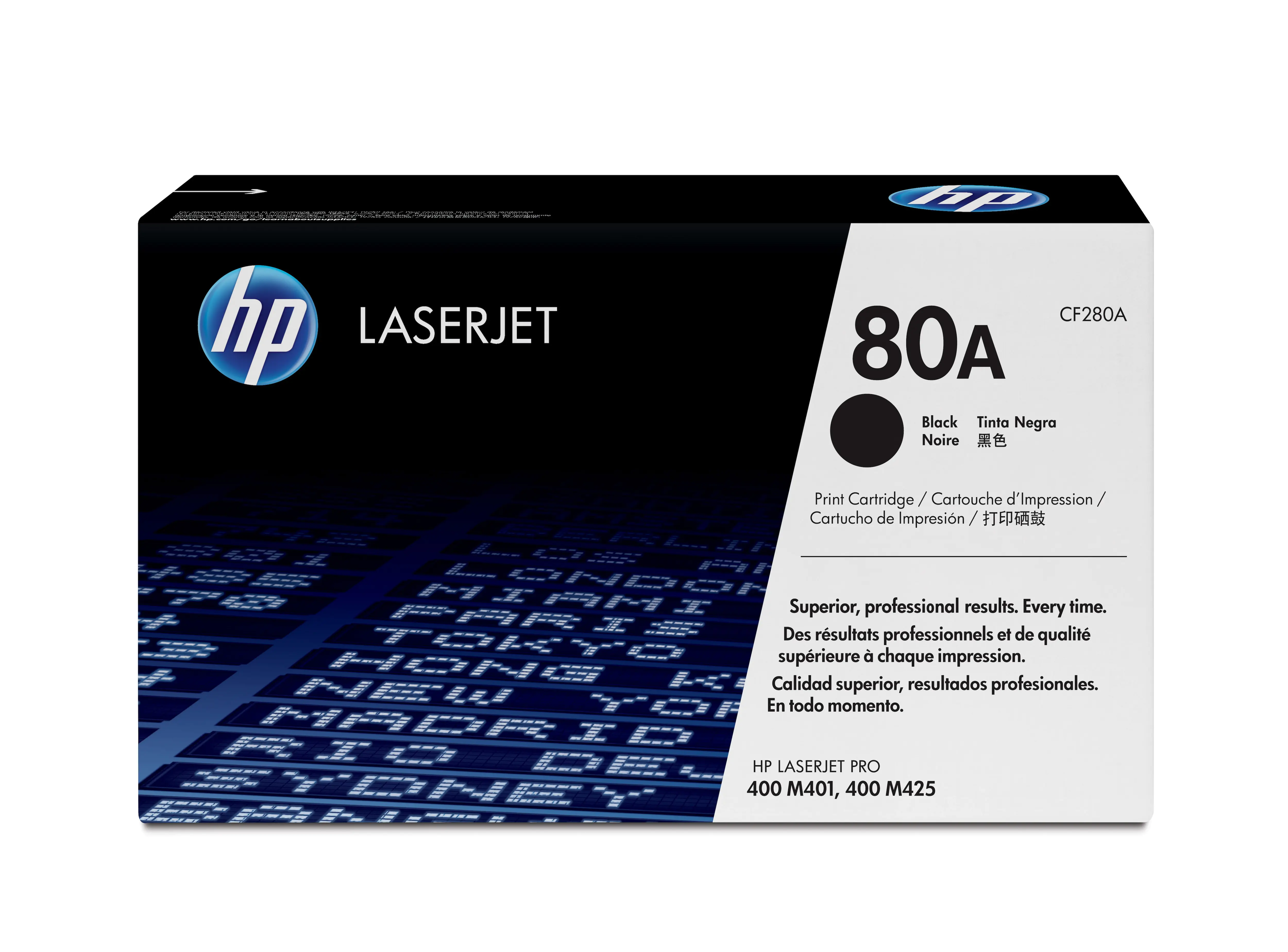 HP 80A - Schwarz - Original - LaserJet - Tonerpatrone (CF280A) - für LaserJet Pro 400 M401, MFP M425 HP 80A - Schwarz - Original - LaserJet - Tonerpatrone (CF280A) - für LaserJet Pro 400 M401, MFP M425
