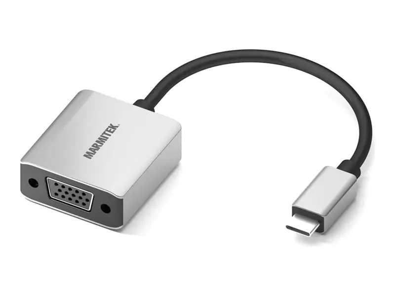 Marmitek 08370 Videokabel-Adapter USB Typ-C VGA D -Sub Aluminium - Schwarz - Adapter - Digital/Daten