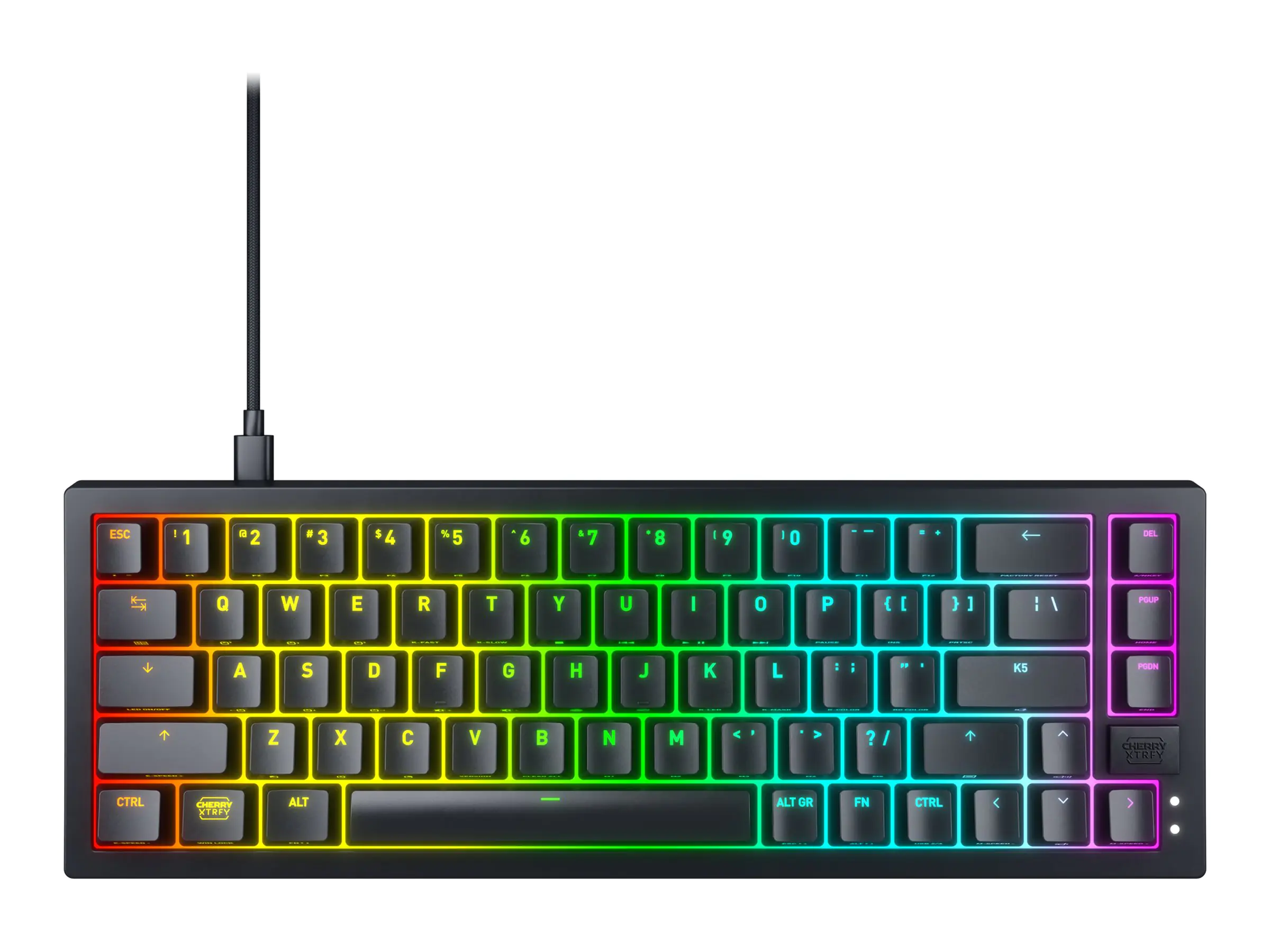 Xtrfy CHERRY XTRFY K5V2 - Tastatur - 65% - compact - hintergrundbeleuchtet - QWERTY - USA -