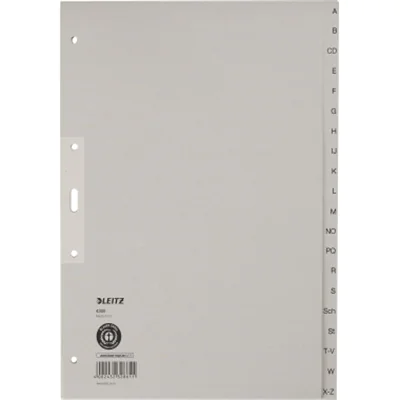 Leitz Register 43000085 A-Z DIN A4 20teilig Papier grau Leitz Register 43000085 A-Z DIN A4 20teilig Papier grau