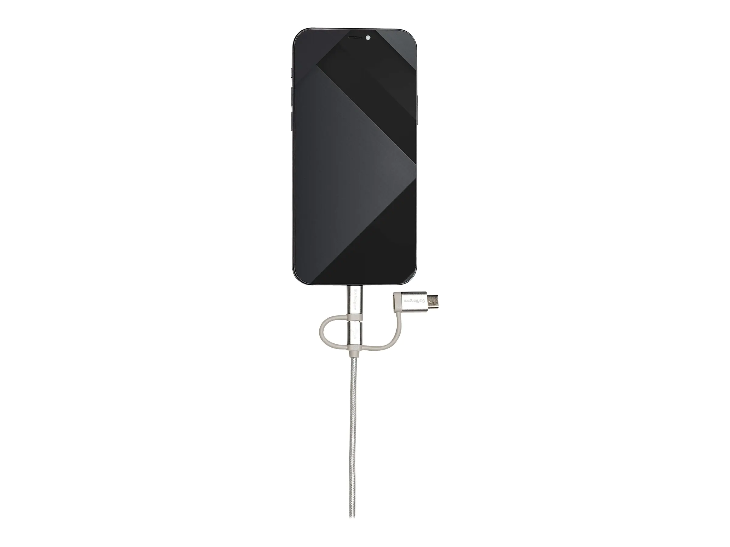 StarTech.com StarTech USB Lightning Kabel - USB-C Micro-B Laddekabel - 1m - geflochten - Silber - USB auf Lightning Kabel - USB zu USB C - USB-Kabel - USB (M) LTCUB1MGR