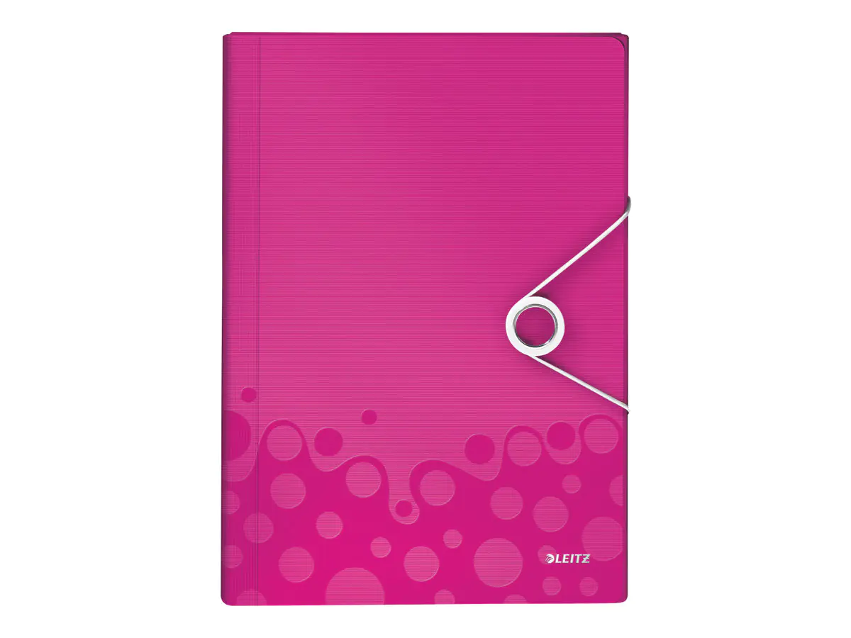 Leitz Fächermappe WOW 45890023 DIN A4 6Fächer PP pink