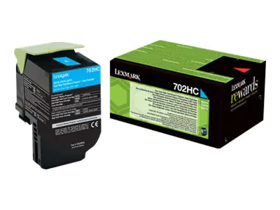 Lexmark 702HC - Hohe Ergiebigkeit - Cyan - Original - Tonerpatrone LCCP, LRP - für Lexmark CS310dn, CS310n, CS410dn, CS410dtn, CS410n, CS510de, CS510dte