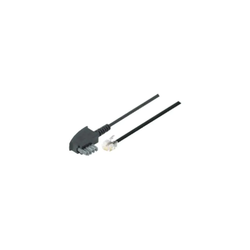 Tecline Telefonkabel TAE-N (M) RJ-11 (M) 177295 3 m Schwarz